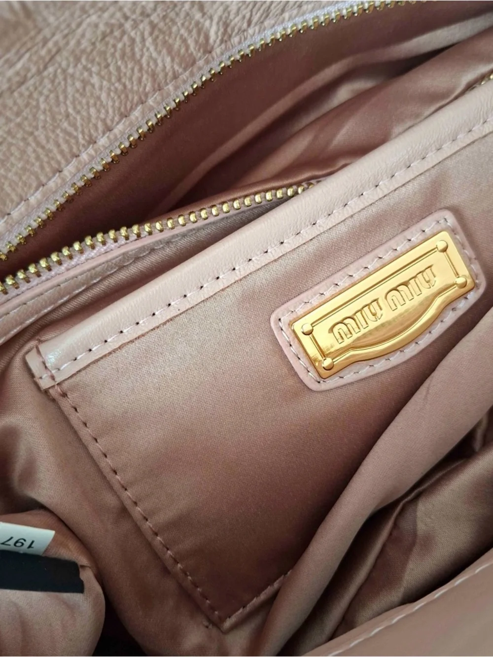 Miu Miu Matelassé Dusty Pink Nappa Leather Gold Hardware Satchel